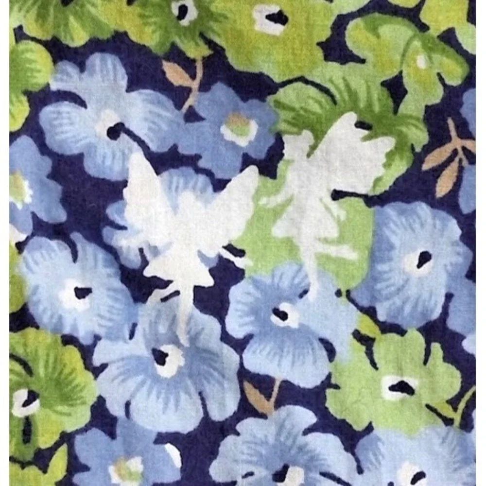 Janie & Jack 4T Enchanted Garden Floral Dress Blue Green Fairy Cotton 2009 And